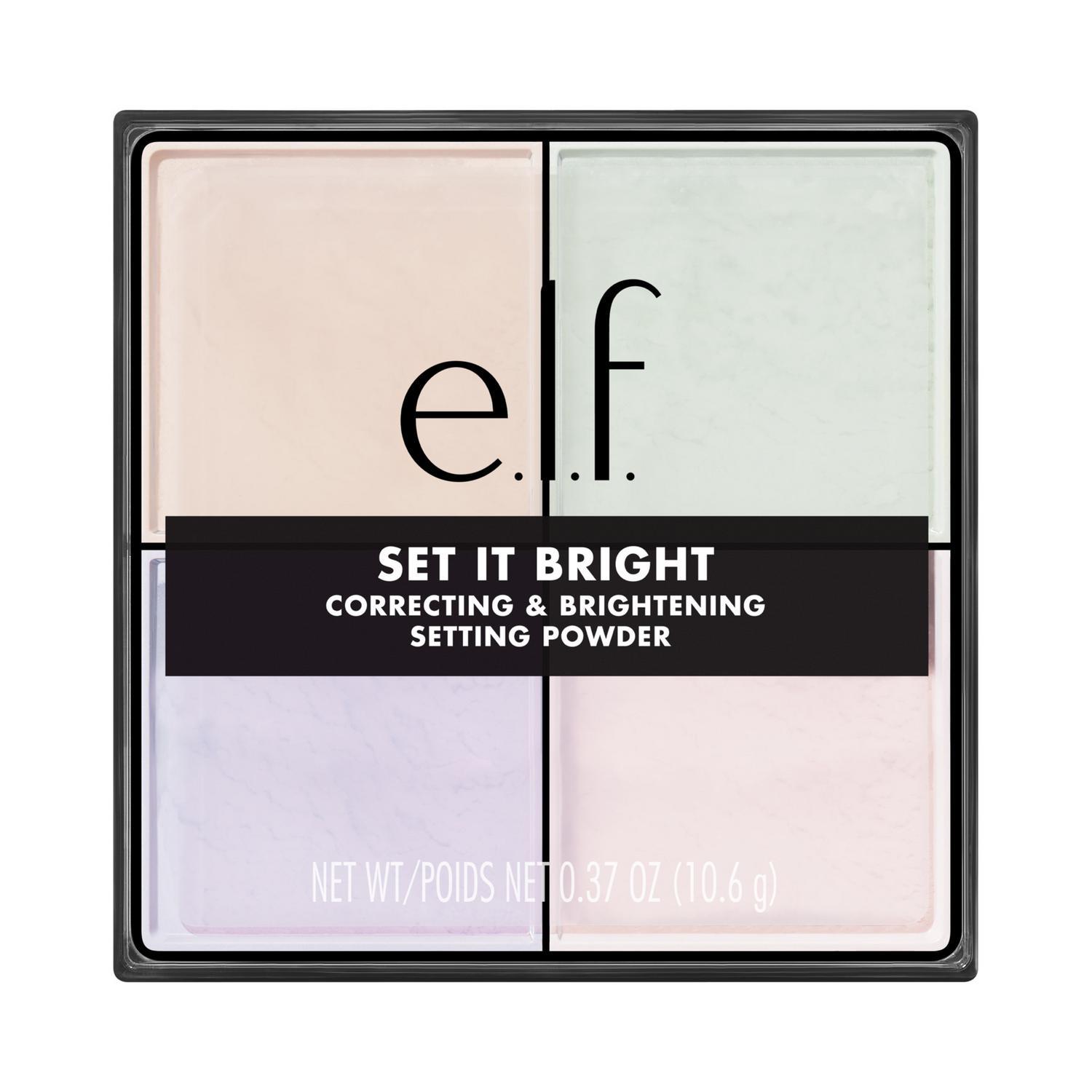 E.L.F. SET IT BRIGHT CORRECTING & BRIGHTENING SETTING POWDER QUAD (CUARTETO DE POLVO SUELTO PARA ROSTRO)